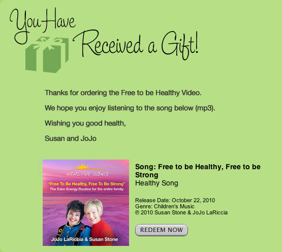 Free to be Healthy song